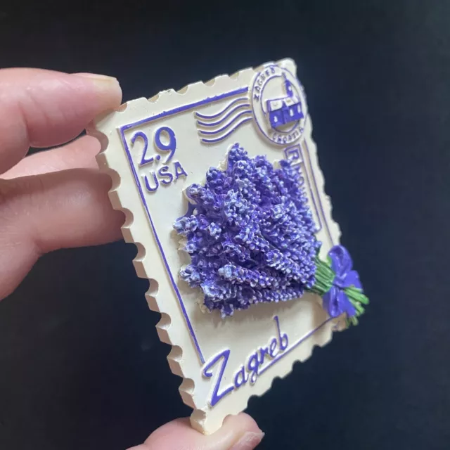 Croatia Zagreb (Hometown of Lavender) Fridge Magnets