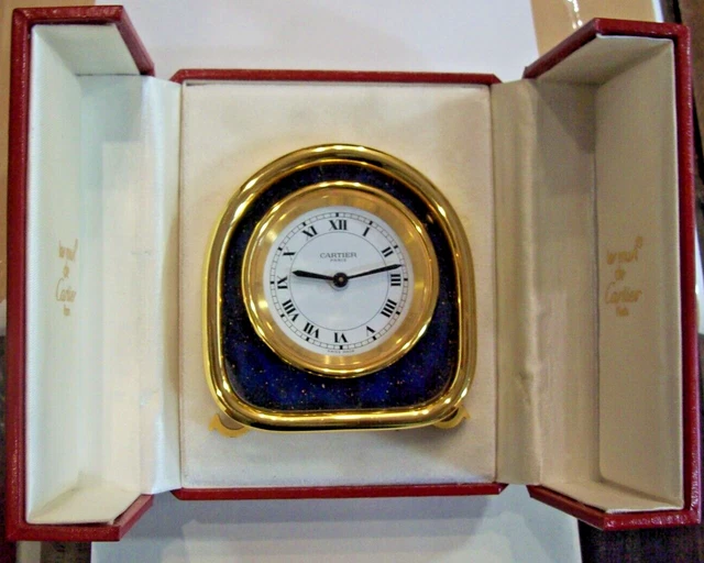 CARTIER - VINTAGE ,Orologio da Tavolo SMALTO sveglia a carica manuale (8 giorni)