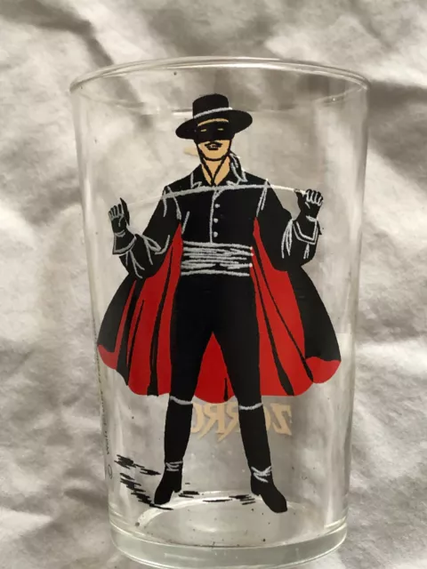 Walt Disney : verre à moutarde publicitaire Zorro années 60