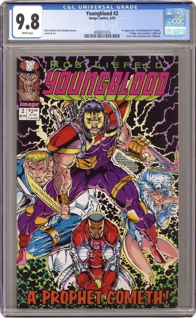 Youngblood #2B Pink Logo Variant CGC 9.8 1992 4088027016
