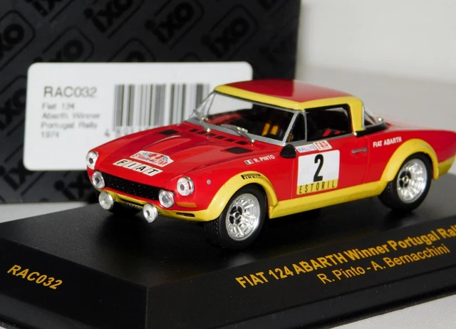 Miniature Fiat 124 Spyder Rallye Portugal 1974 - 1/43 - IXO - Excellent état