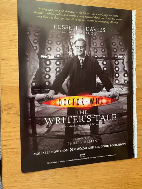 (Pada6) Advert 11X9" Doctor Who : The Writer's Tale : Russell T Davies