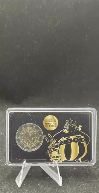 Frankreich Gedenkmünze 2 Euro 2019 60 Jahre Asterix, Asterix mit Obelix,Coincard