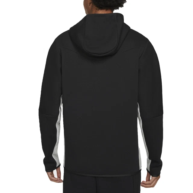 Nike Felpa da Uomo con Cappuccio e Full Zip Tech Fleece Nera Taglia XL Cod CU... 2