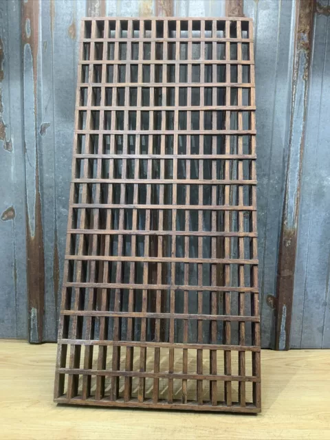 ANTIQUE VTG OAK WOODEN WOOD FLOOR GRATE LARGE COLD AIR RETURN Vent