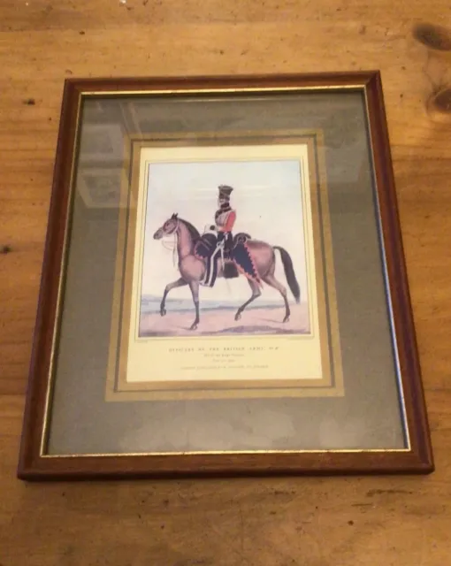 Framed Officer of the british army Print - Vintage - No.47 Antique