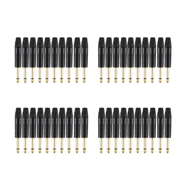 Gofessional 2 Pole 6.35 mm 6.5mm Stereo Jack Plug 6.35mm E8U5