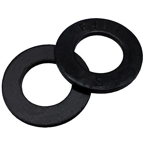 50Pcs 3/8 Inch Flat Washer F436 Alloy Steel Black Oxide FinishInside Diameter...