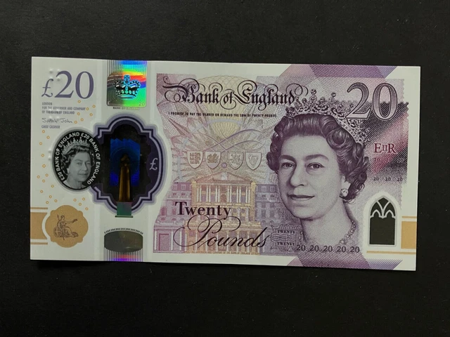 AA16 474714 SERIAL Number Polymer £20 Twenty Pound Note Joseph Turner £ ...