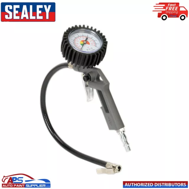 Air Line Tyre Inflator 0-175psi Sealey SA302 Pressure Gauge 1/4" BSP Connector