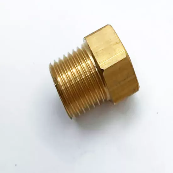 Female 5/8"x18 UNF to  Male 1/2"x14 NPT  Brass Sump Plug Fitting Thread Adapter