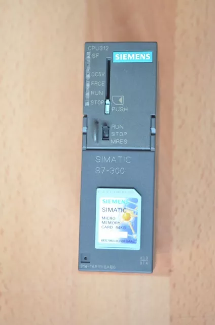 SIEMENS Simatic S7-300 CPU 312 6ES7 312-1AD10-0AB0 + Mmc 64 KB