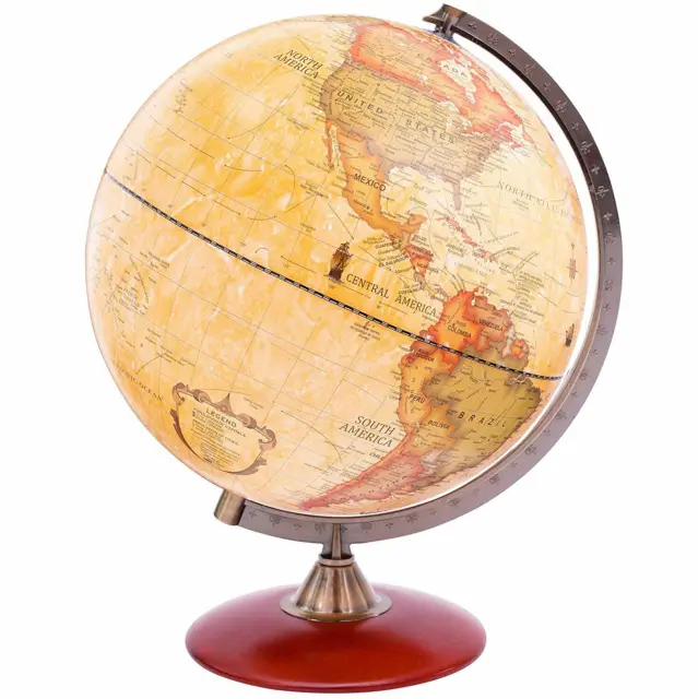 Exerz Antique Desktop Globe Educational Swivel World Globe Dia 30CM 25CM 20CM