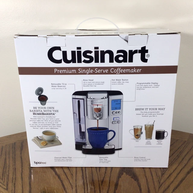 CUISINART PREMIUM COFFEE Maker SS10P1 SingleServe Programmable Silver