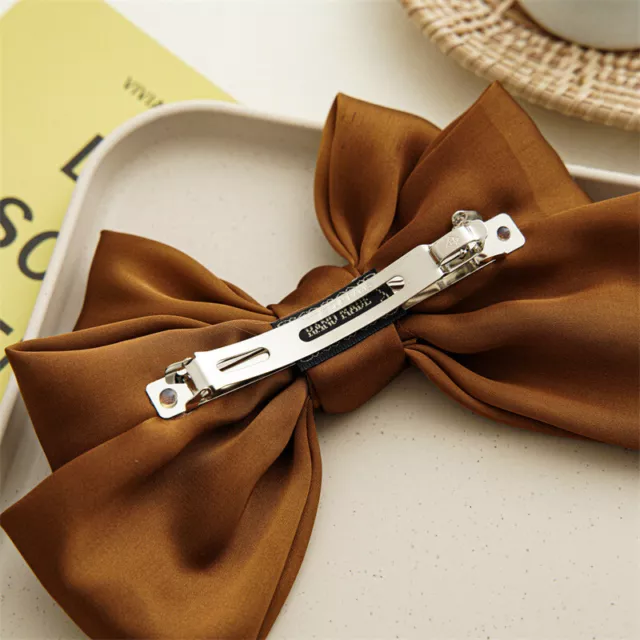 Barrette En Satin De Soie Papillon À Trois Couches Accessoires Pour Cheveux #