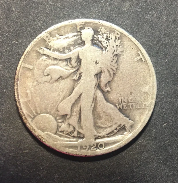 1920 S Liberty Walking Half Dollar 90% Silver circulated