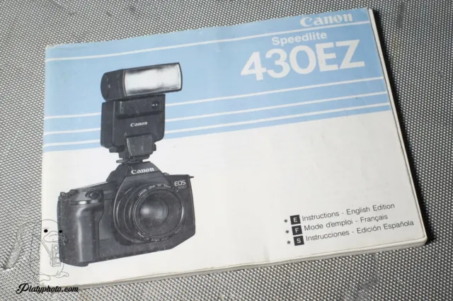 Canon Speedlite 430Ez Mode D'emploi Notice Manual Fr En Es