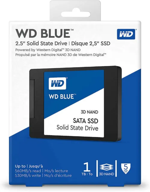 1TB WD Blue SA500 NAS SSD 2.5" SATA III Internal Solid State Drive For Laptop PC