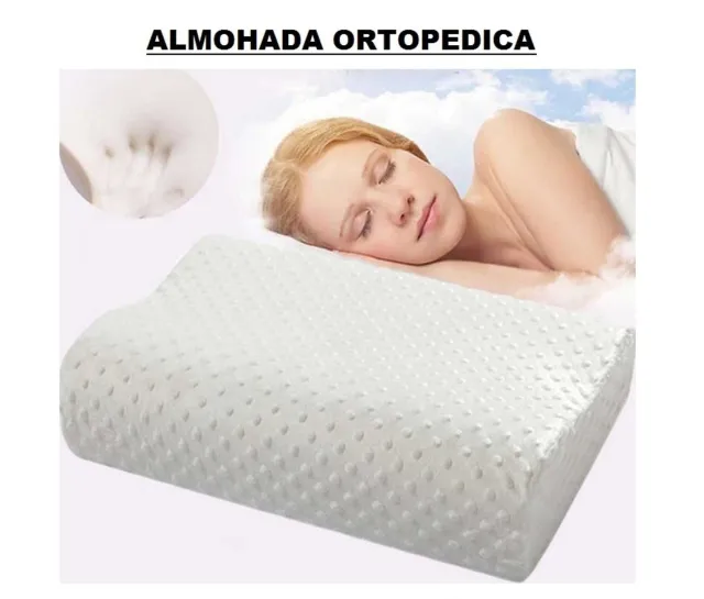 Almohada Ortopédica de Espuma Visco Elástica Cervical Relajación Efecto Memoria