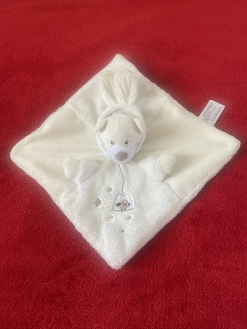 🇫🇷Doudou Plat Ours Ecru Capuche Étoiles Oiseau Marron SIMBA NICOTOY NEUF