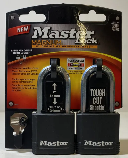 Master Lock M515XTLH Magnum Covered All Weather Laminated Padlock. NEW