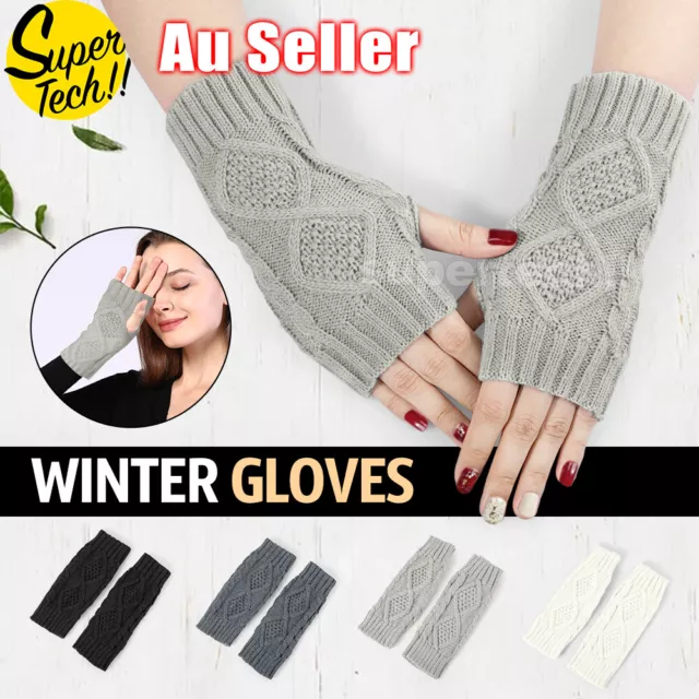 Winter Gloves Cycling Men women unisex fingerless new fashion knit touch screen