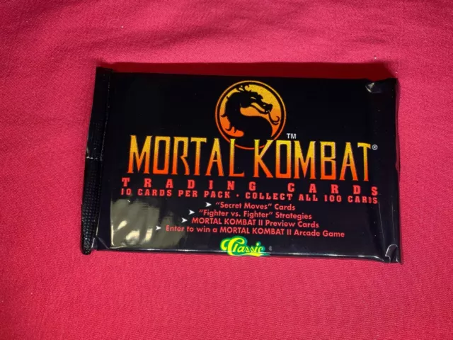 1994 Classic Mortal Kombat Trading Card Pack Unopened 10 Cards New