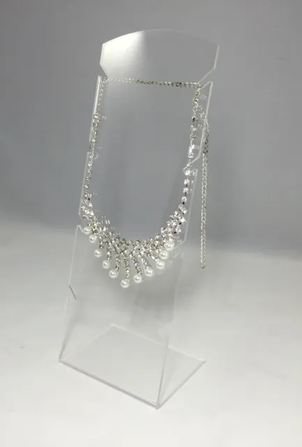 Clear Acrylic Plexiglass Necklace Jewelry Stand Countertop Display 11620-8B