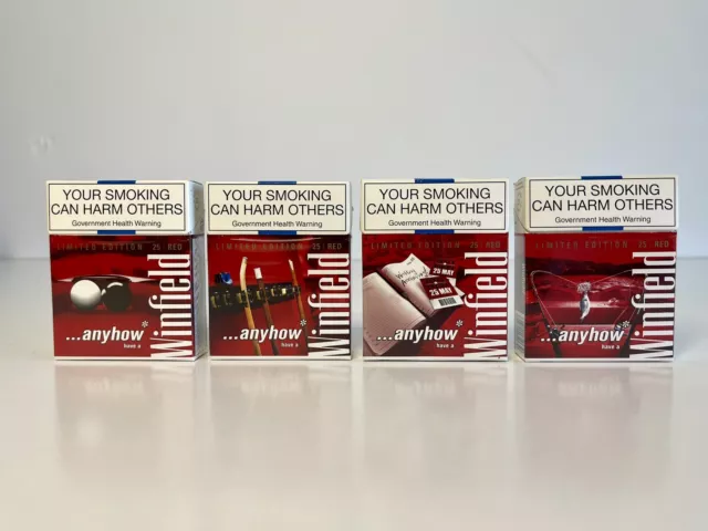 WINFIELD RED 25 Limited Edition Cigarette Packets x4 Empty 2006