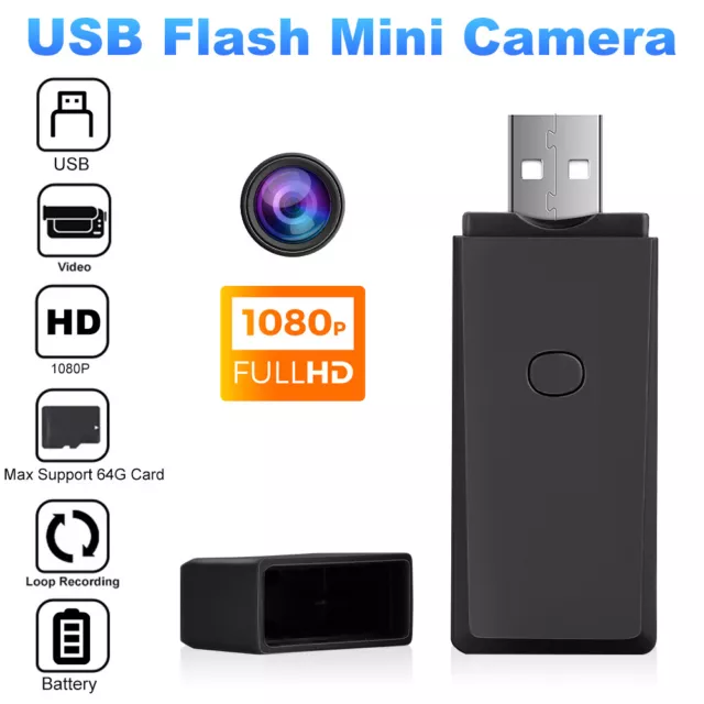 1080P HD Mini Camera USB Flash Drive U Disk Camera Nanny DV Loop Video Recording