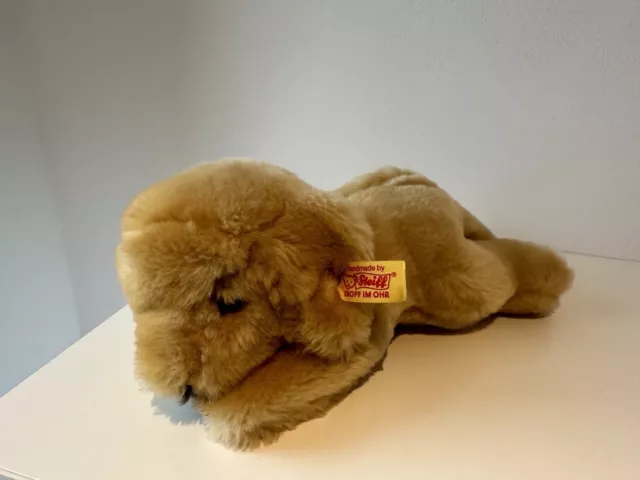 Steiff Hund Lumpi 280160 ca. 22 cm mit Fahne STEIFF Golden Retriever Welpe