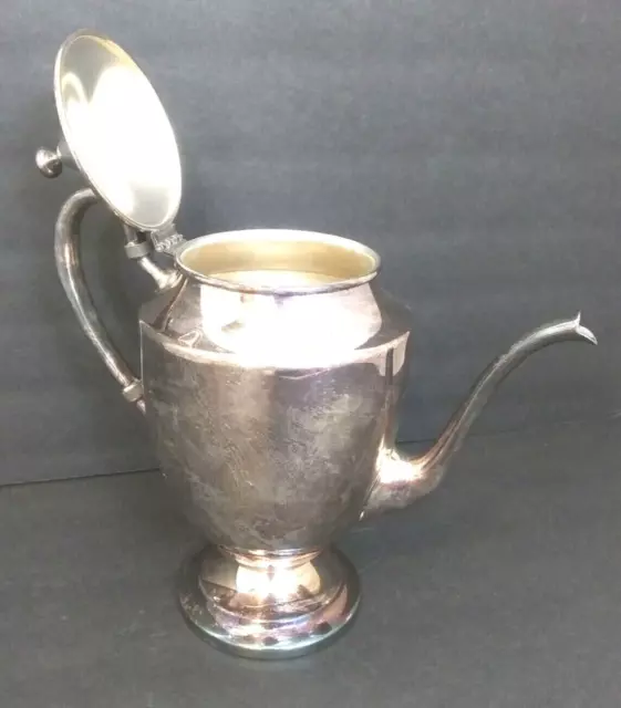 FB Rogers Coffee Pot Teapot Silverplate Silver With Lid 10 H x 5 W x 4 D