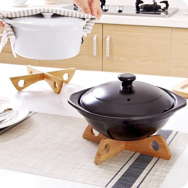 Tray Rack Detachable Wood Table Mat Kitchen Pot Heat Insulated Potholders Ga'NZ