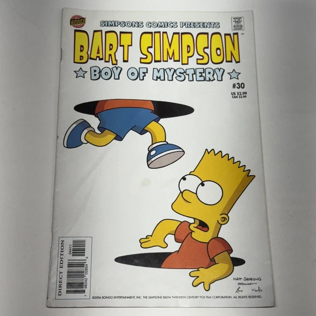 Figurine Bart Simpson Diable 27cm, Grosvenor UK 2006, Fox, Matt Groening, Occasion