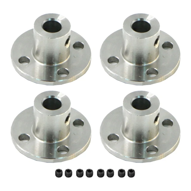 AURARMLET 10Pcs Steel Flange Coupling Motor Guide Shaft Connector For Model Accessories 5Mm Round Silver - View #4