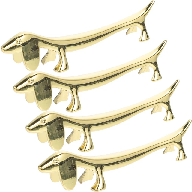 4 un. palillos de metal para descansar acero inoxidable - palillos para descansar bonitos en forma de perro