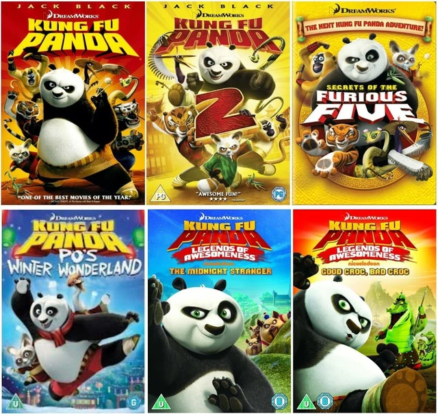 KUNG FU PANDA ULTIMATE COMPLETE COLLECTION DVD 6 Movies Film Original