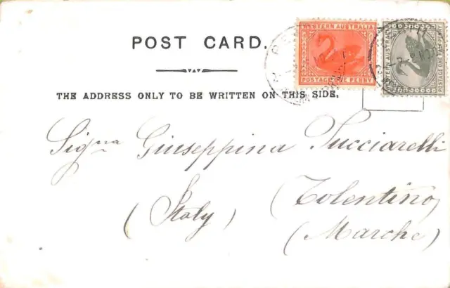 ac6715 - WESTERN AUSTRALIA  - Postal History - POSTCARD from PERTH to ITALY 1904