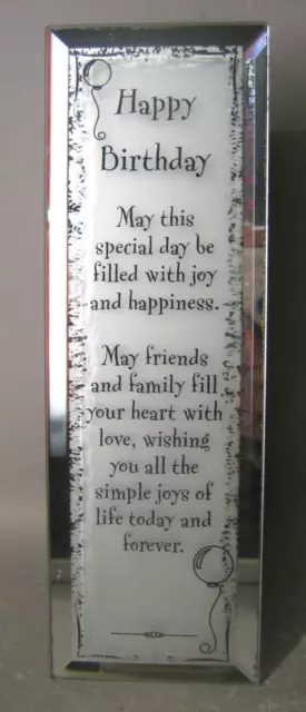 ONLY 4U Happy Birthday Reflections on life indoor table top sign