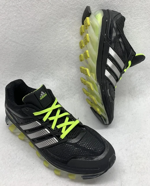 Adidas Men’s Springblade Ignite Running Shoes Fitness Black Neon Yellow Size 6