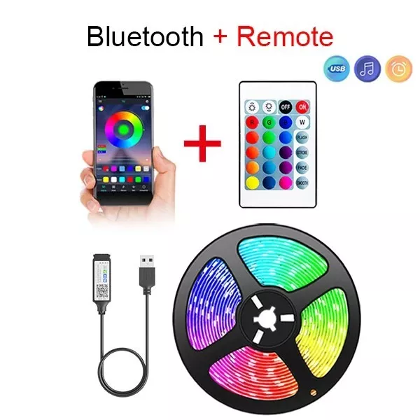 Nastro Led TV USB Bluetooth Flessibile Autoadesivo Retroilluminazione (1 mt)