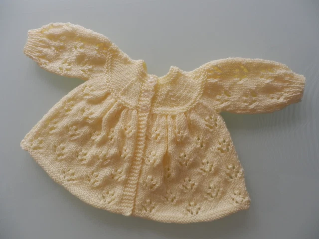 New Lemon Hand Knitted Baby Cardigan