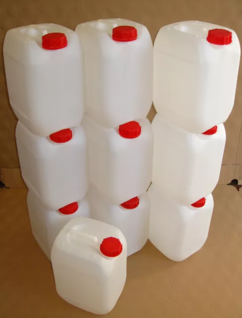 10 x 10 Liter Kanister weiß Camping Outdoor Kunststoffkanister Plastik Behälter