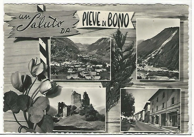 TRENTO (310) - Un Saluto da PIEVE DI BONO (vedute) - FG/Vg 1956