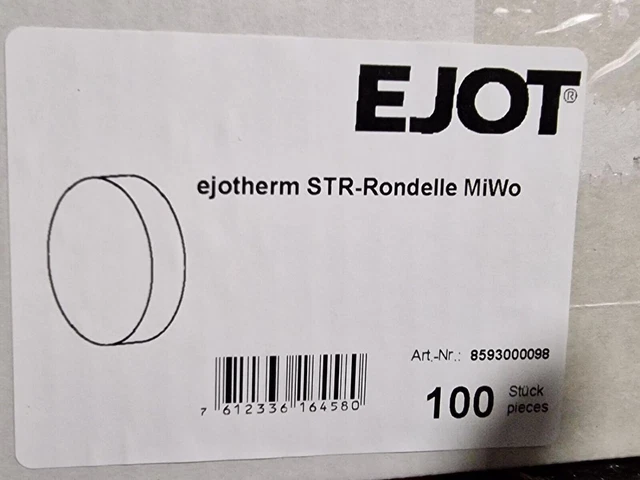 Ejot STR Rondelle Grau für Schraubdübel 100 Stück  WDVS SYSTEM