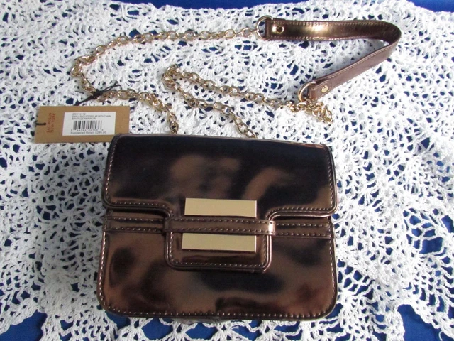 Zac Posen Small Shoulder Flap Bronze Mirror Shoulder Bag With Chain New With Tag