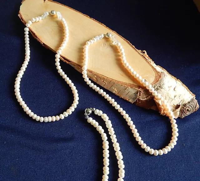 Akoya-Perlen Collier Halskette*MagnetVerschluß*echte ZuchtPerlen*Perlmut**+BONUS 2