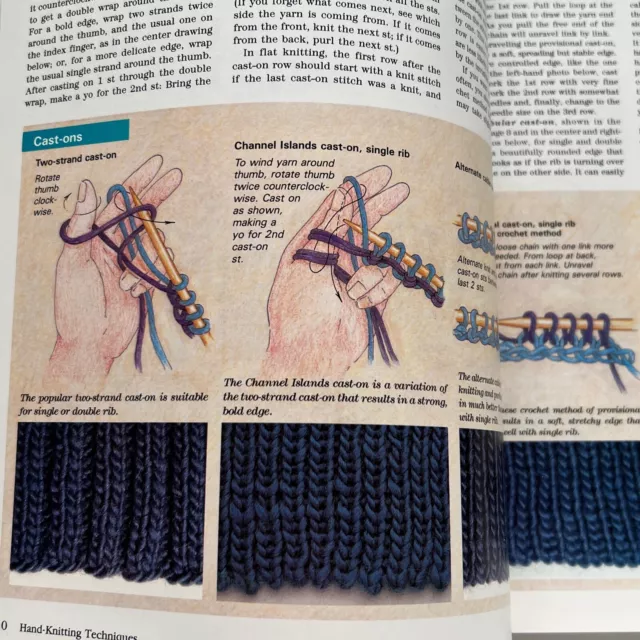 Hand Knitting Techniques Paperback Threads Soft Cover Book How to Lots Pictures 2