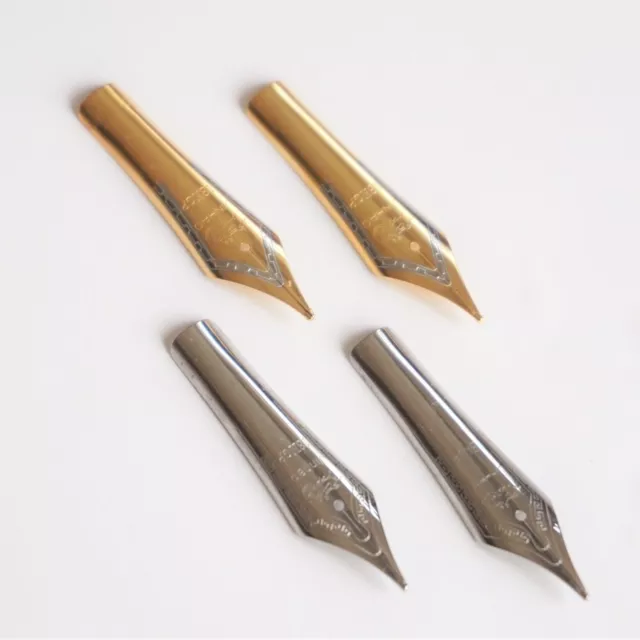 2x JINHAO STEEL/TWO-TONE Size 6 FOUNTAIN PEN SPARE MEDIUM NIBS NEW - UK SOLD