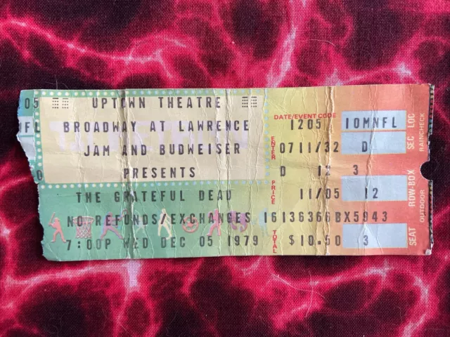 Grateful Dead Ticket Stub 1979